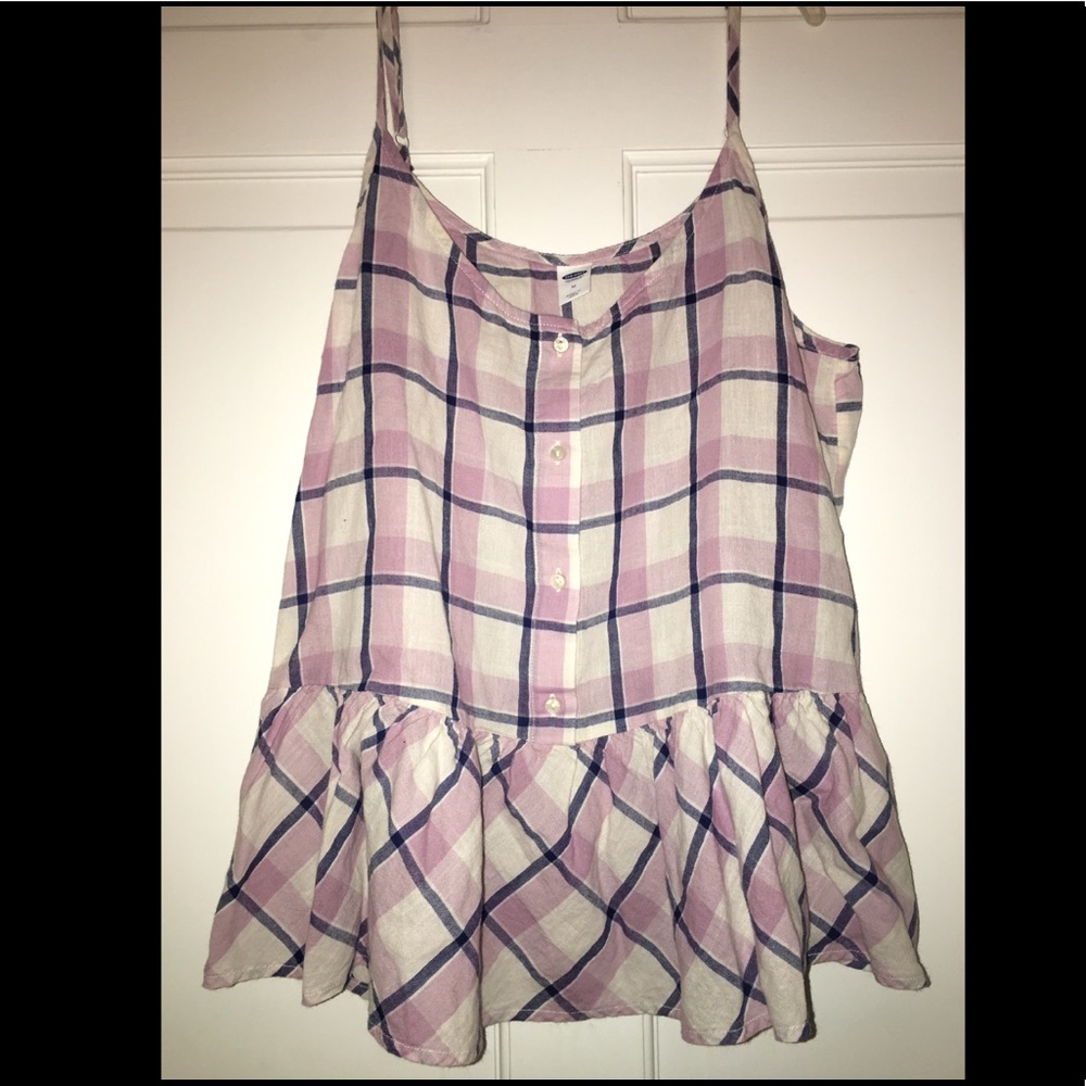 Old navy plaid tank top